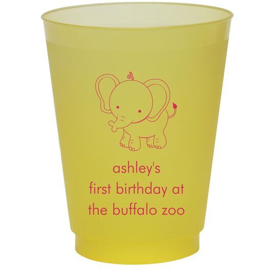 Sweet Elephant Colored Shatterproof Cups